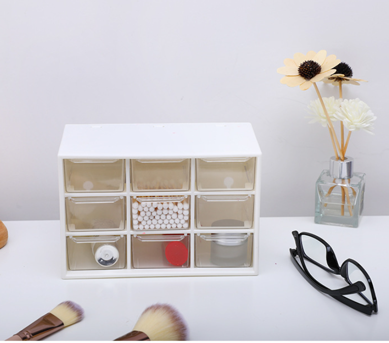 Transparent Plastic Desk Organizer and Stationery Storage Box
