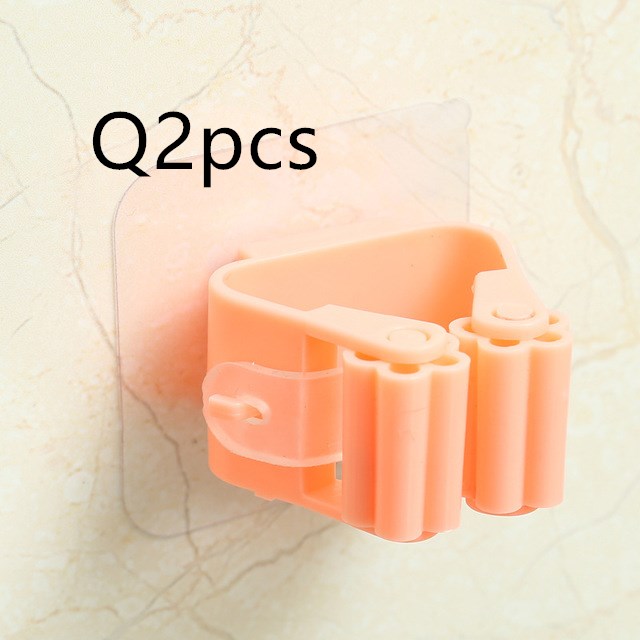 Nail-Free Adhesive Mop and Broom Wall Holder