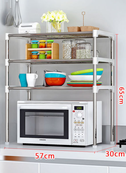 Multi-Purpose Microwave Storage Rack & Kitchen Organizer