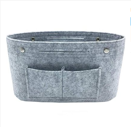 Multi-Pocket Felt Purse Organizer Insert & Makeup Bag
