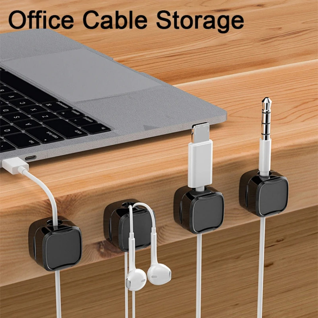 Magnetic Under-Desk Cable Clips - 6 Pack Cord Organizer