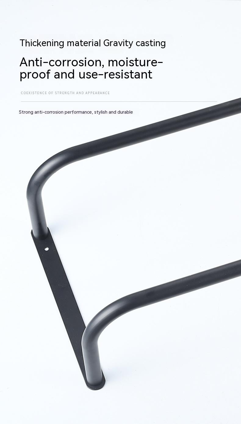 Wall Mounted Stainless Steel Towel Rack - No-Drill Design