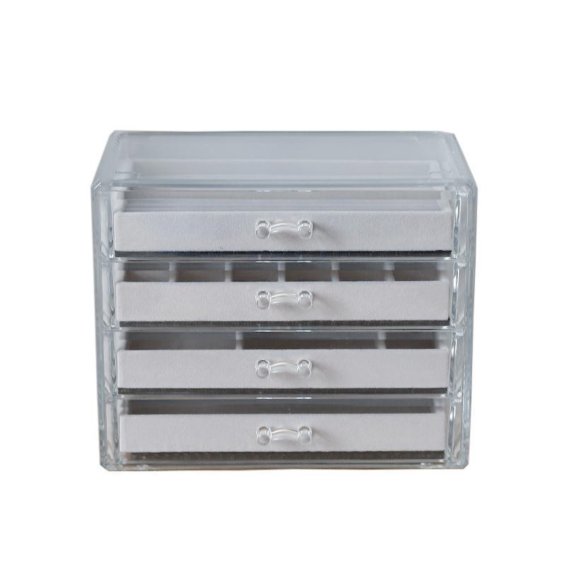 Stackable Clear Plastic Skincare & Jewelry Organizer