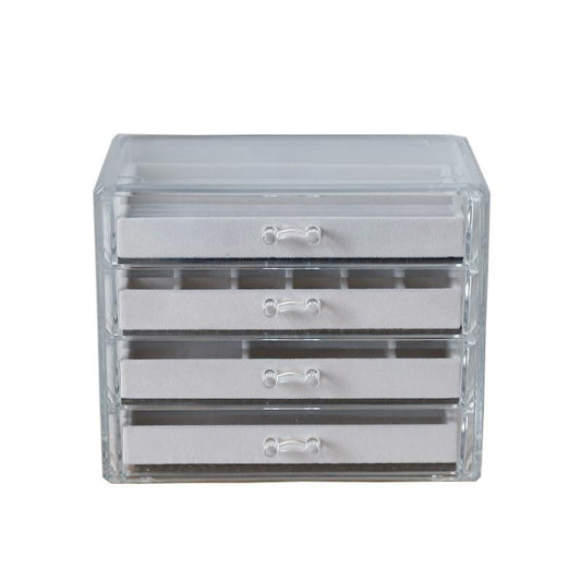 Stackable Clear Plastic Skincare & Jewelry Organizer