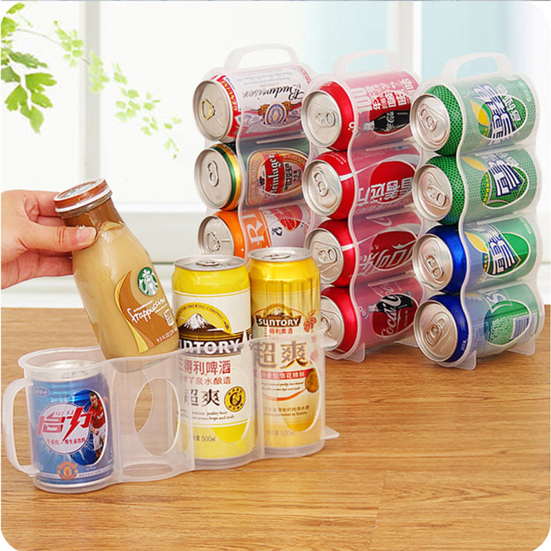 Plastic Hand-Pull Can Organizer Storage Box for Kitchen