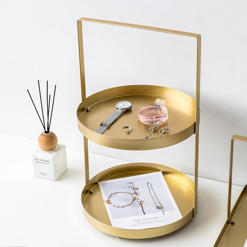 2-Tier Nordic Metal Storage Tray for Bathroom & Vanity