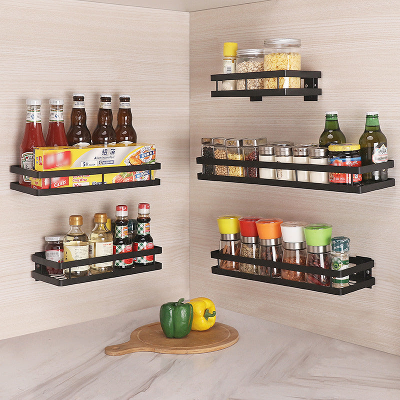 Metal Wall-Mounted Kitchen Spice Organizer Shelf
