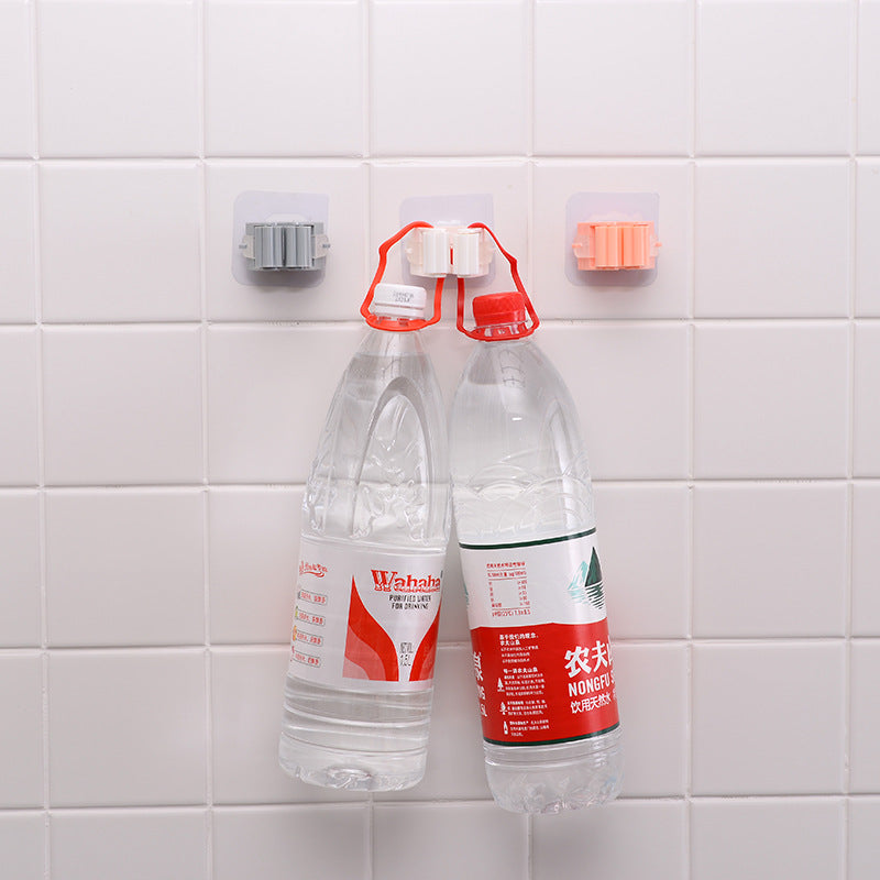 Nail-Free Adhesive Mop and Broom Wall Holder