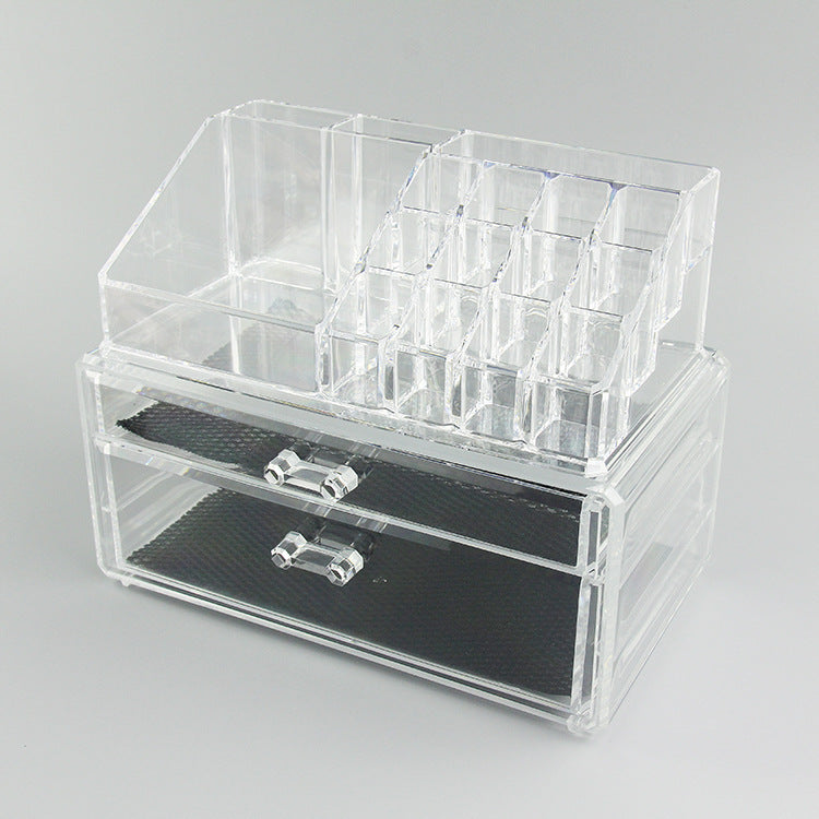 Clear Acrylic Cosmetic Storage Box | Foldable Makeup Case