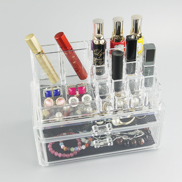 Clear Acrylic Cosmetic Storage Box | Foldable Makeup Case