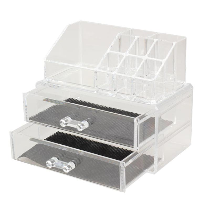 Clear Acrylic Cosmetic Storage Box | Foldable Makeup Case