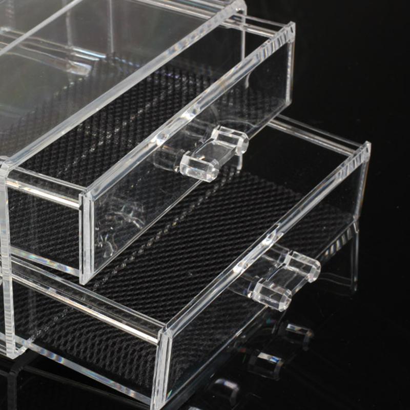 Clear Acrylic Cosmetic Storage Box | Foldable Makeup Case