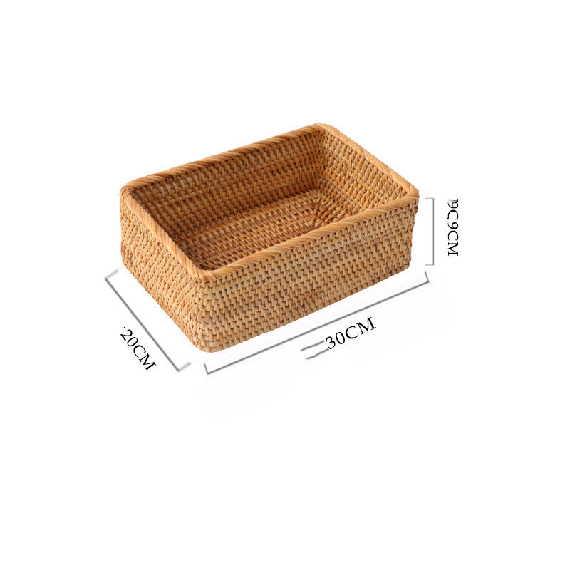 Stackable Autumn Vine Rattan Storage Basket Organizer