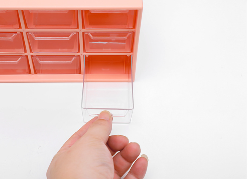 Transparent Plastic Desk Organizer and Stationery Storage Box