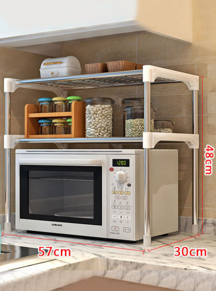 Multi-Purpose Microwave Storage Rack & Kitchen Organizer