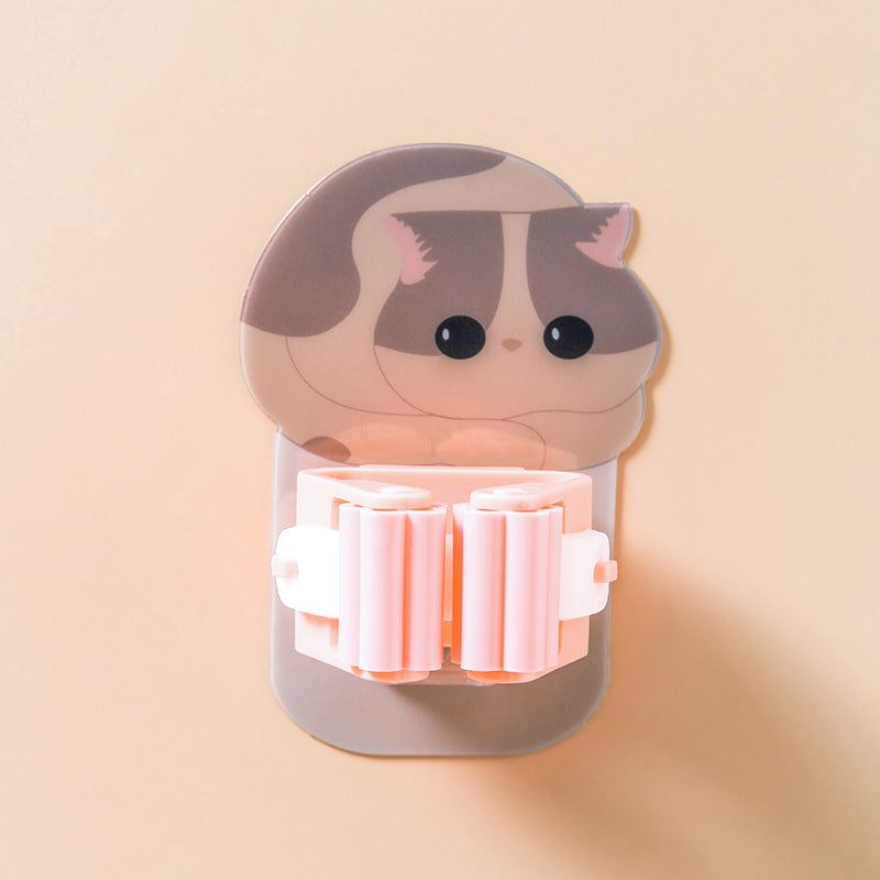 Self-Adhesive Mop and Broom Holder Clip for Wall Storage