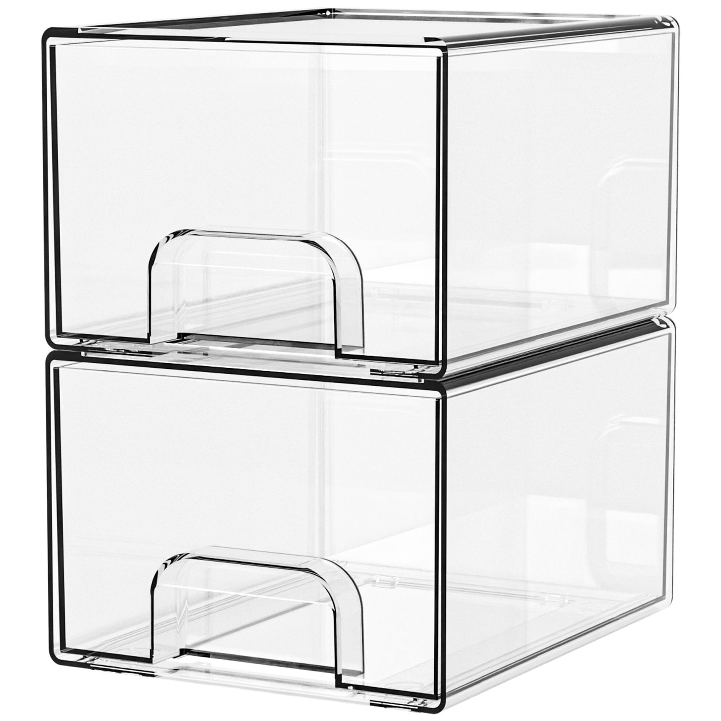 Clear Stackable Storage Drawers - Acrylic Makeup Organizer