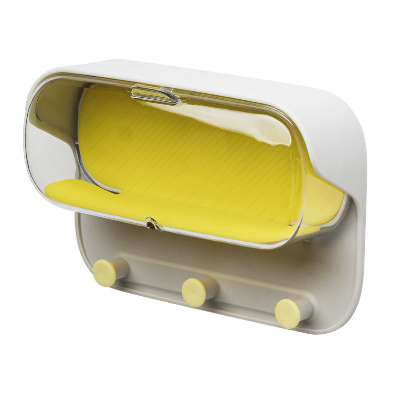 Punch-Free Wall-Mounted Bathroom Storage Box for Glasses