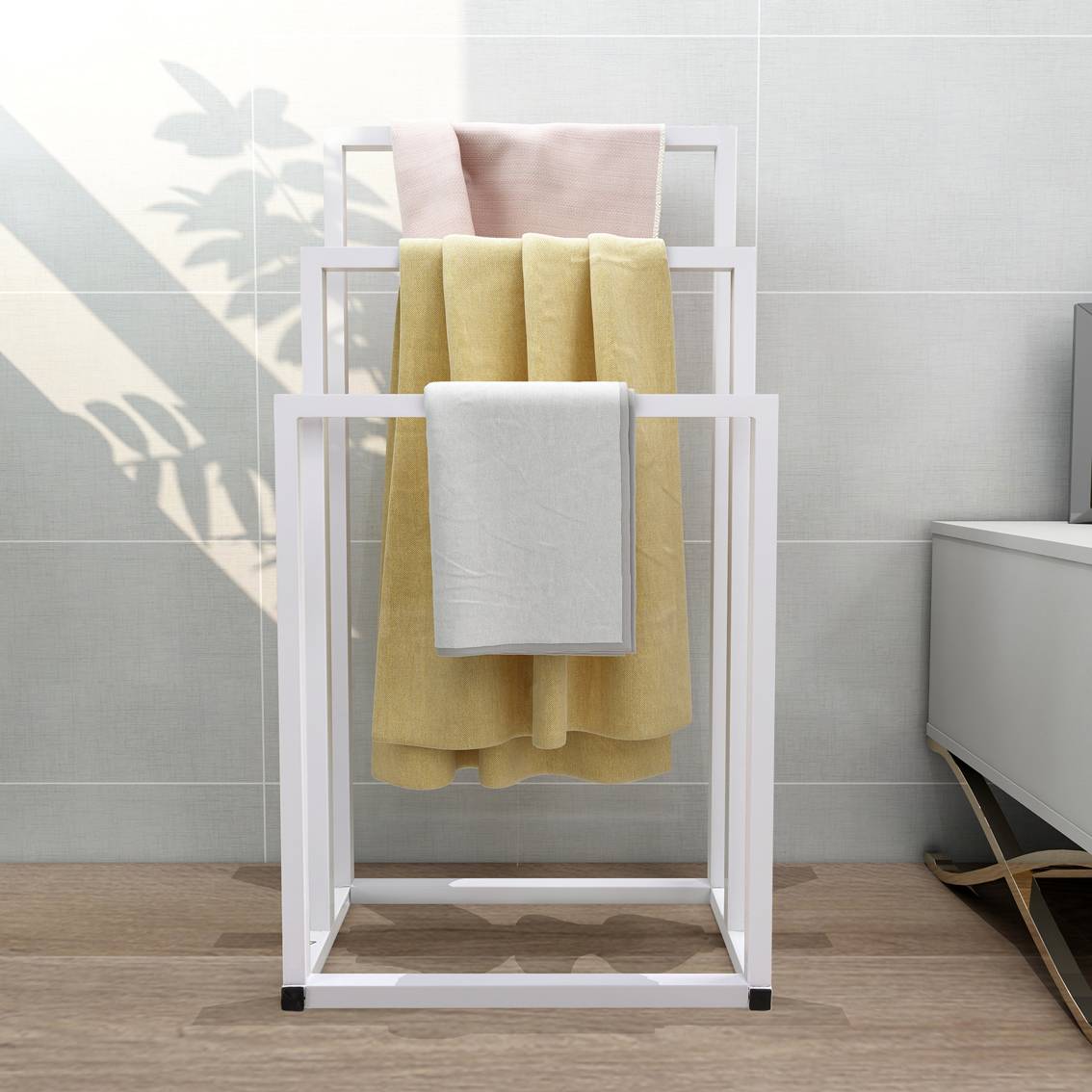 Metal Towel Rack 3 Tiers Hand Towel Holder Organizer For Bathroom Accessories