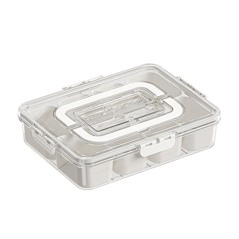 8-Grid Divided Snack Box & Serving Tray with Lid