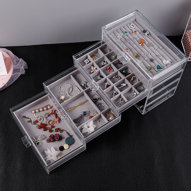 Stackable Clear Plastic Skincare & Jewelry Organizer