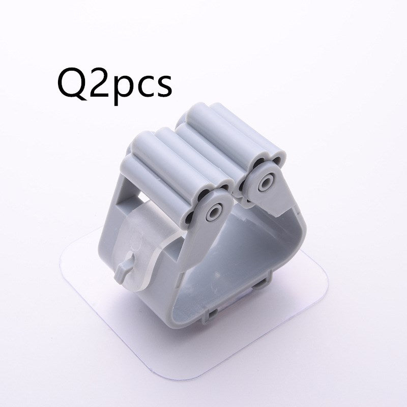 Nail-Free Adhesive Mop and Broom Wall Holder