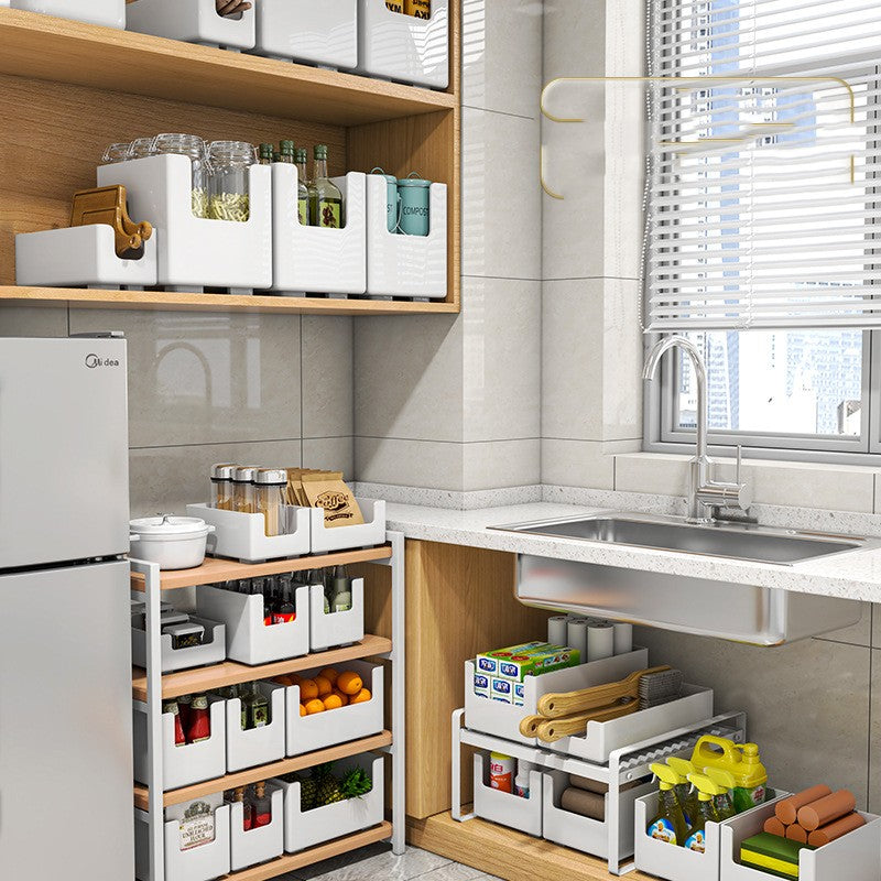 Compact Plastic Wardrobe & Drawer Storage Organizer Box