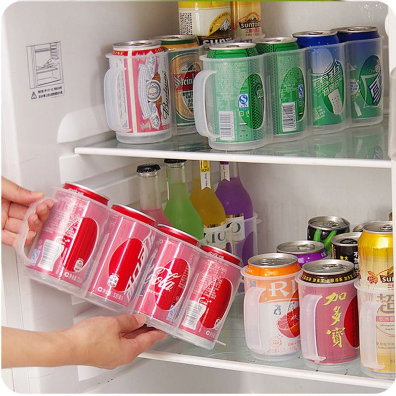Plastic Hand-Pull Can Organizer Storage Box for Kitchen