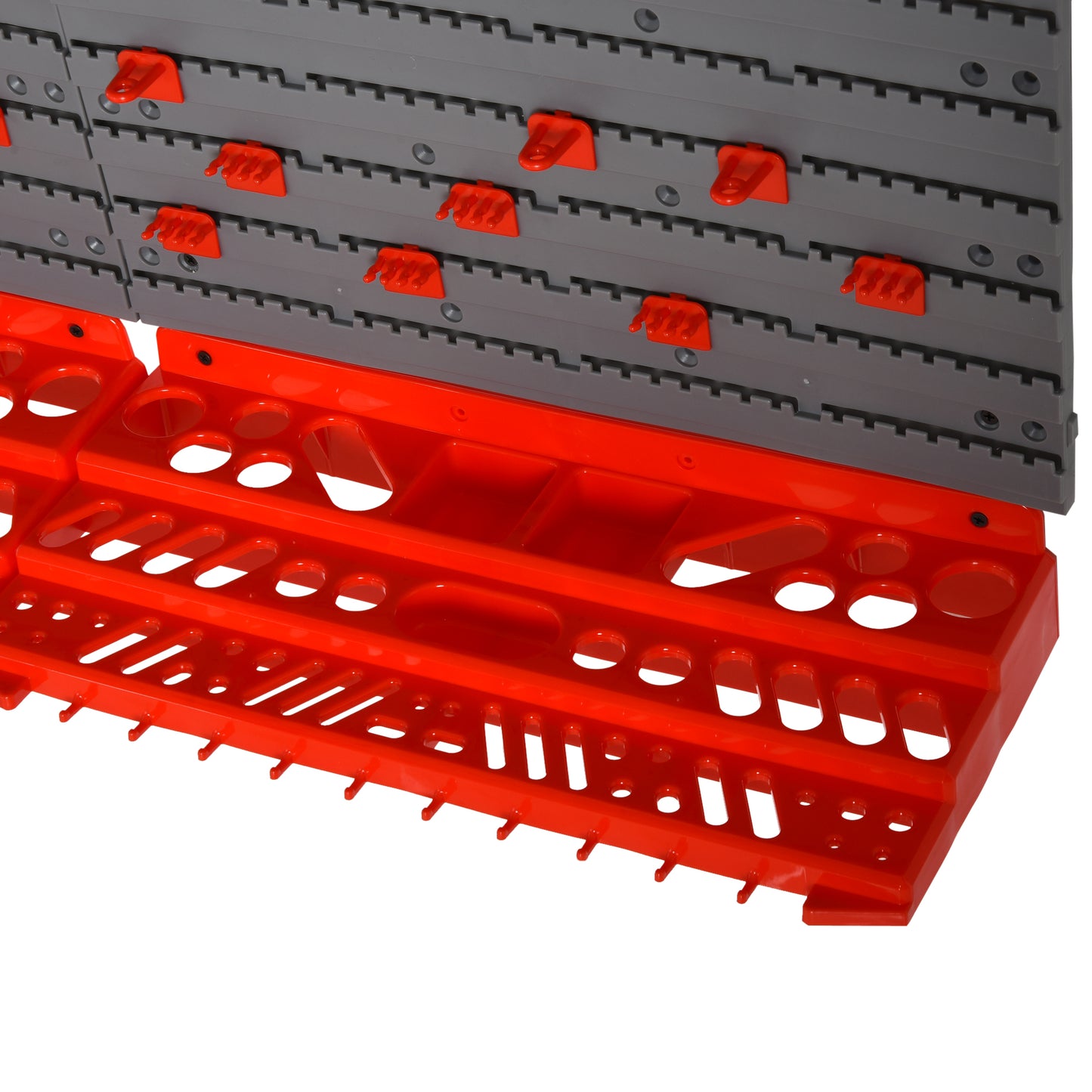 54-Piece Wall Mounted Pegboard and Shelf Tool Organizer