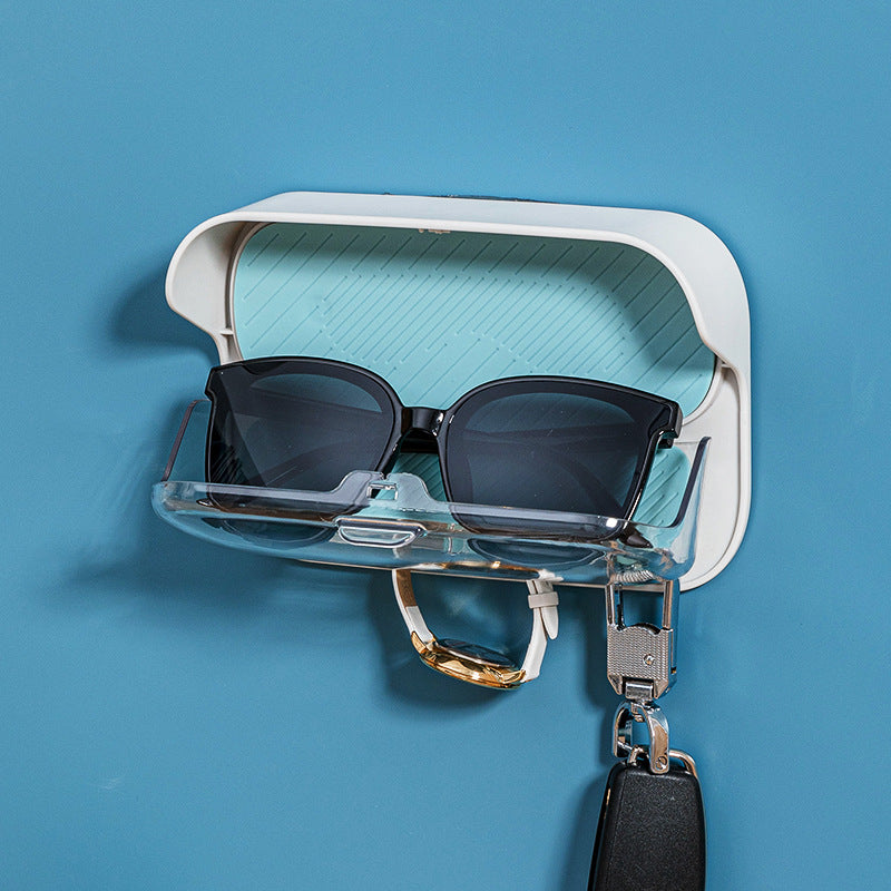 Punch-Free Wall-Mounted Bathroom Storage Box for Glasses
