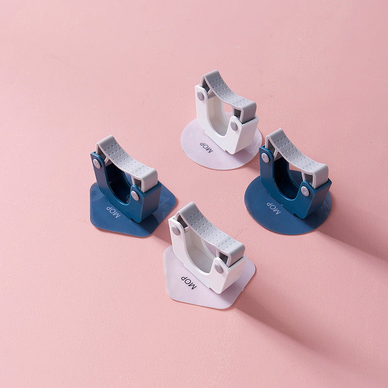 Wall-Mounted Mop and Broom Holder Clip for Home Storage
