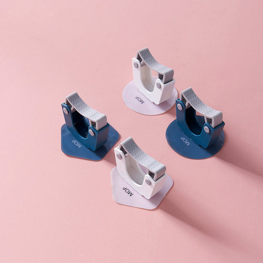Wall-Mounted Mop and Broom Holder Clip for Home Storage