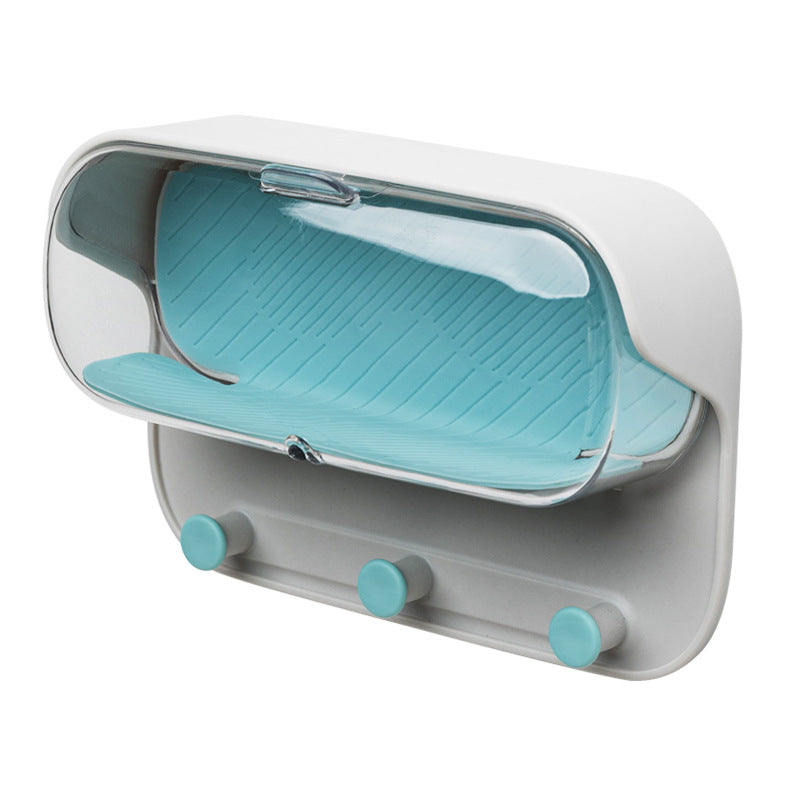 Punch-Free Wall-Mounted Bathroom Storage Box for Glasses