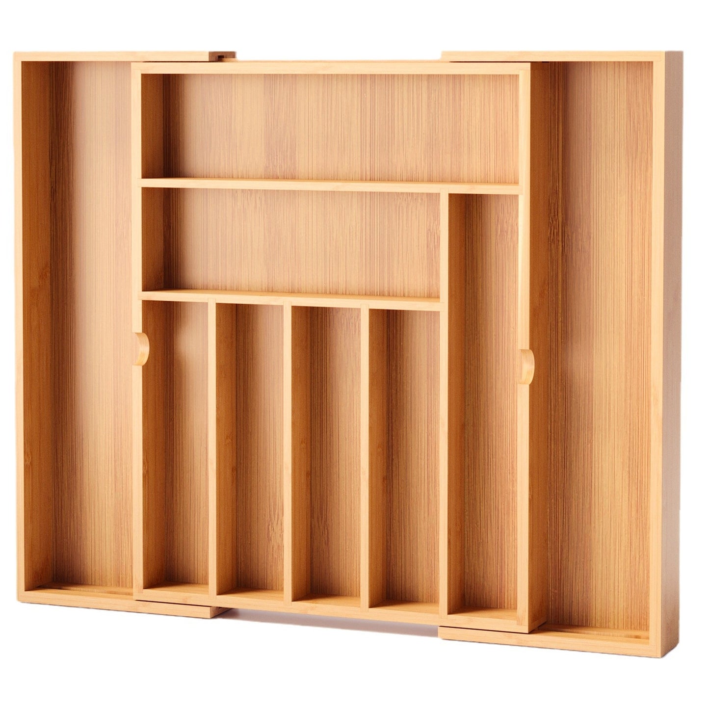 Expandable Bamboo Kitchen Utensil Drawer Organizer